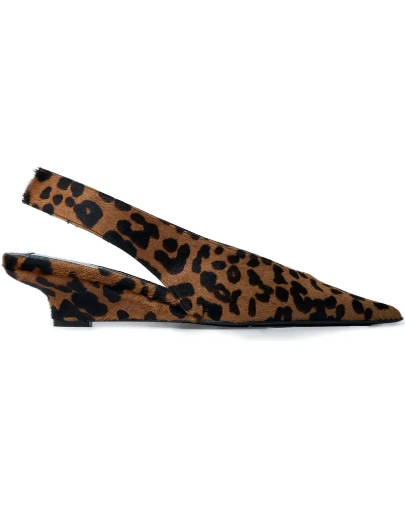 Totême 30mm leopard-print pointed-toe pumps - Braun Braun
