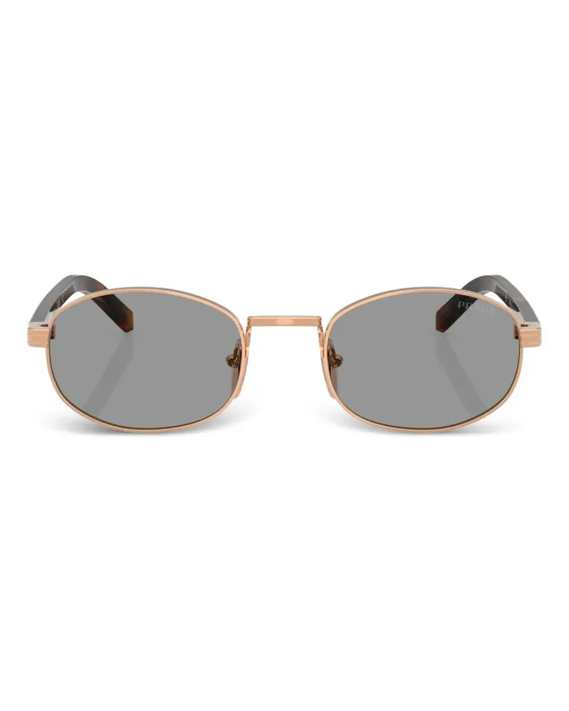 Prada Sonnenbrille mit ovalem Gestell - Gold Gold