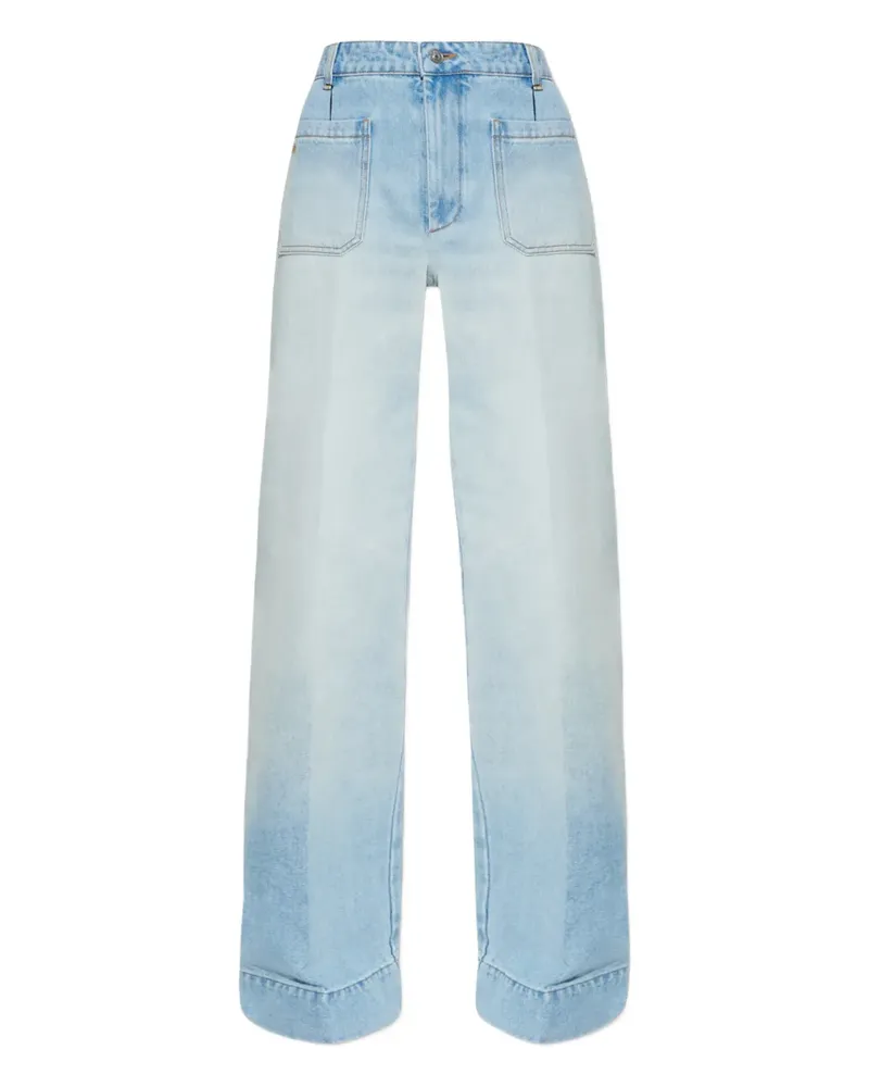 Victoria Beckham patch-pocket jeans - Blau Blau