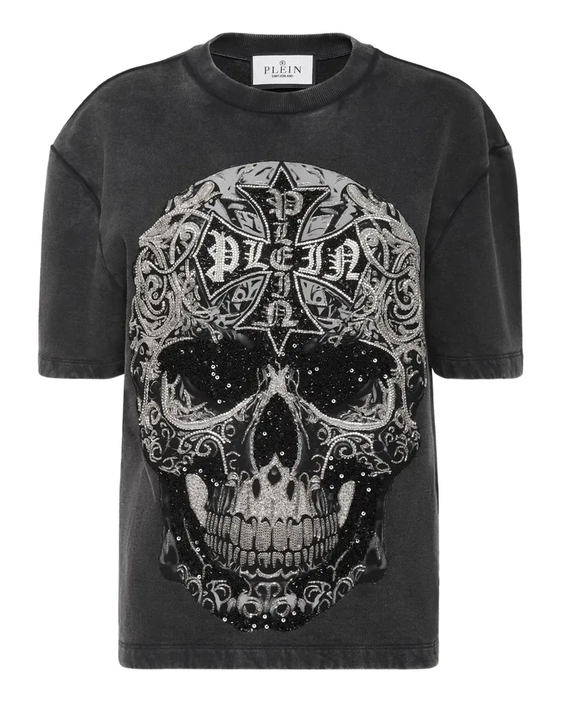 Philipp Plein T-Shirt mit Totenkopf-Print - Schwarz Schwarz
