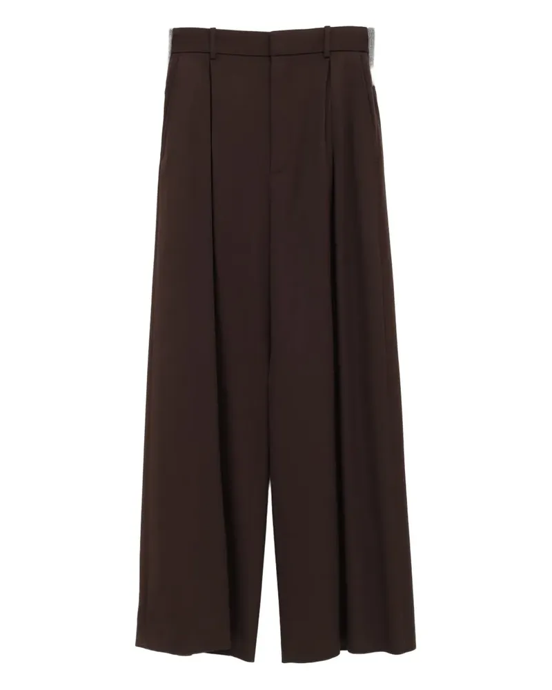 Loewe Bundfaltenhose mit elastischem Bund - Braun Braun