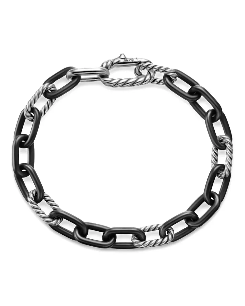 David Yurman Madison® Kettenarmband aus schwarzem Titan mit Sterlingsilber 8,5mm Schwarz