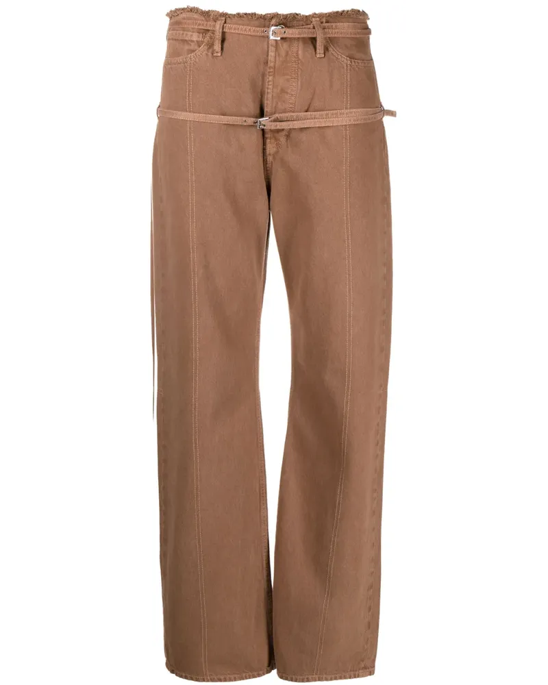 Jacquemus Le de Nîmes Caraco Jeans mit Gürtel - Braun Braun
