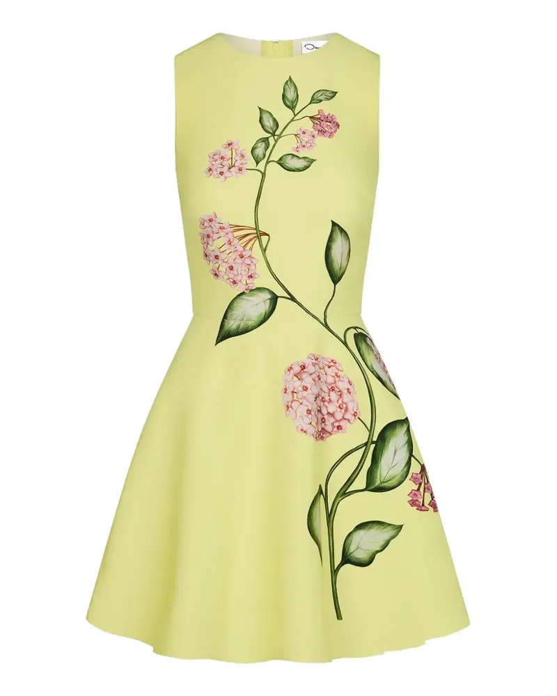 Oscar de la Renta floral mini dress - Grün Grün