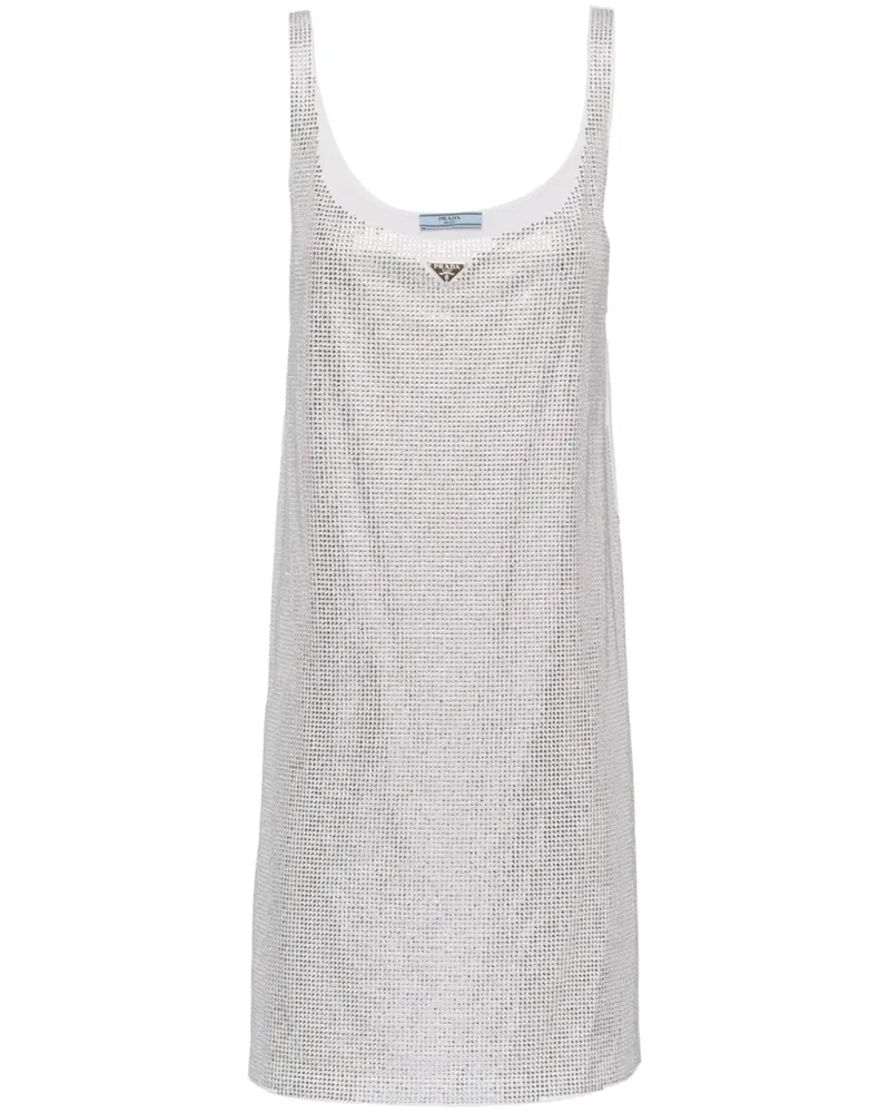 Prada Kleid mit Strass - Weiß Weiß
