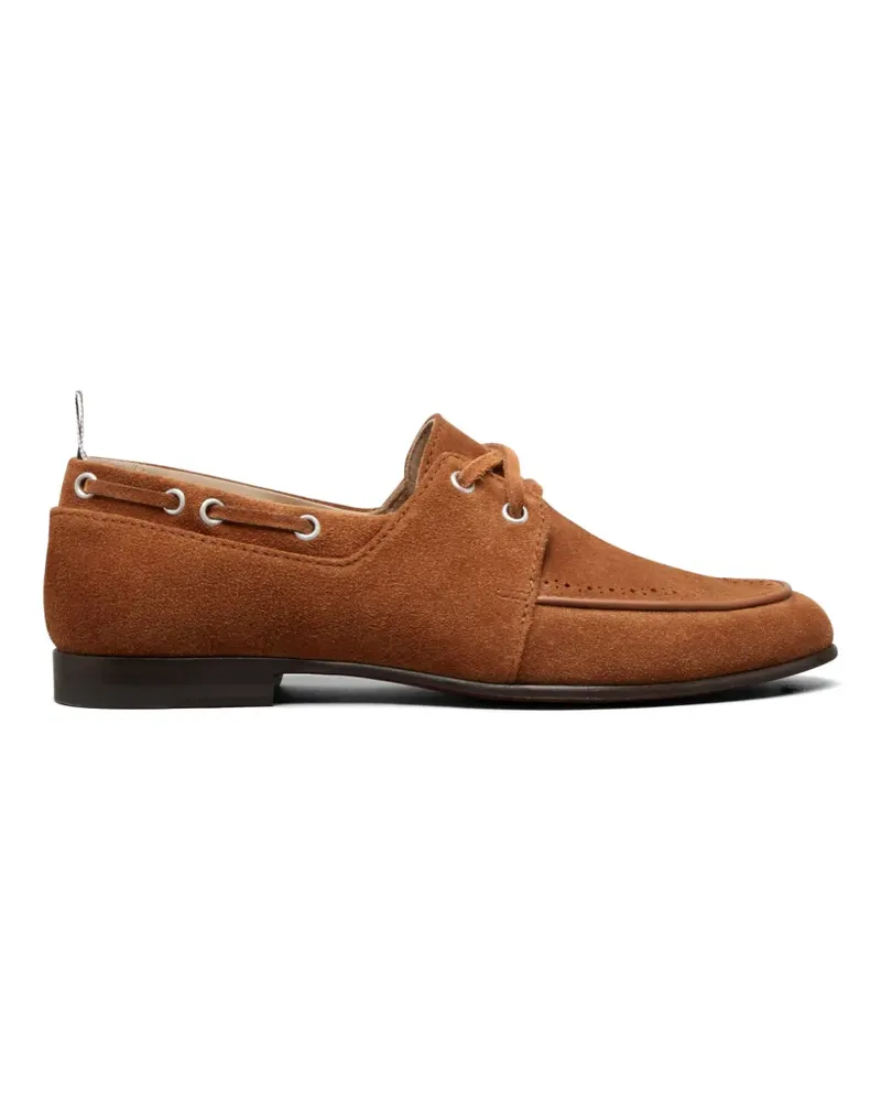 Thom Browne Wildleder-Segelschuhe mit Budapestermuster - Braun Braun