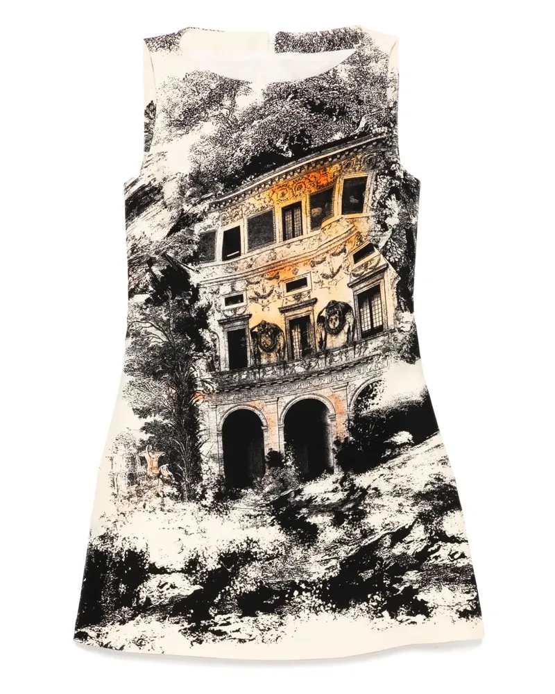 Isabel Sanchís Ärmelloses Kleid mit Landschafts-Print - Gelb Gelb
