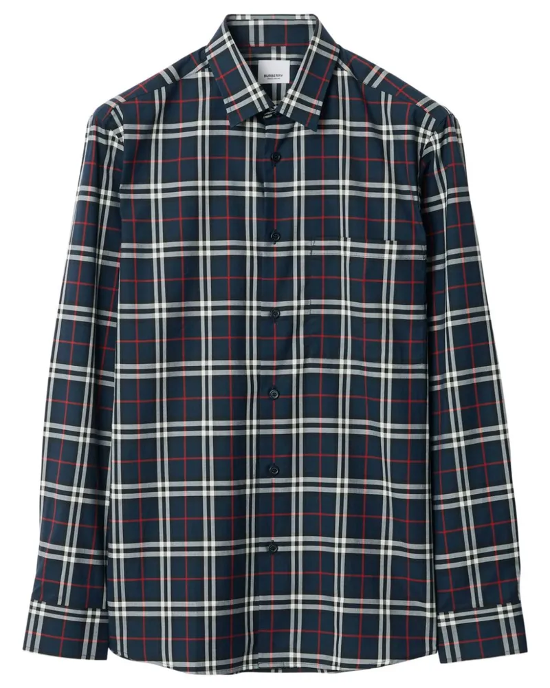 Burberry Simpson Karo-Hemd - Schwarz Schwarz