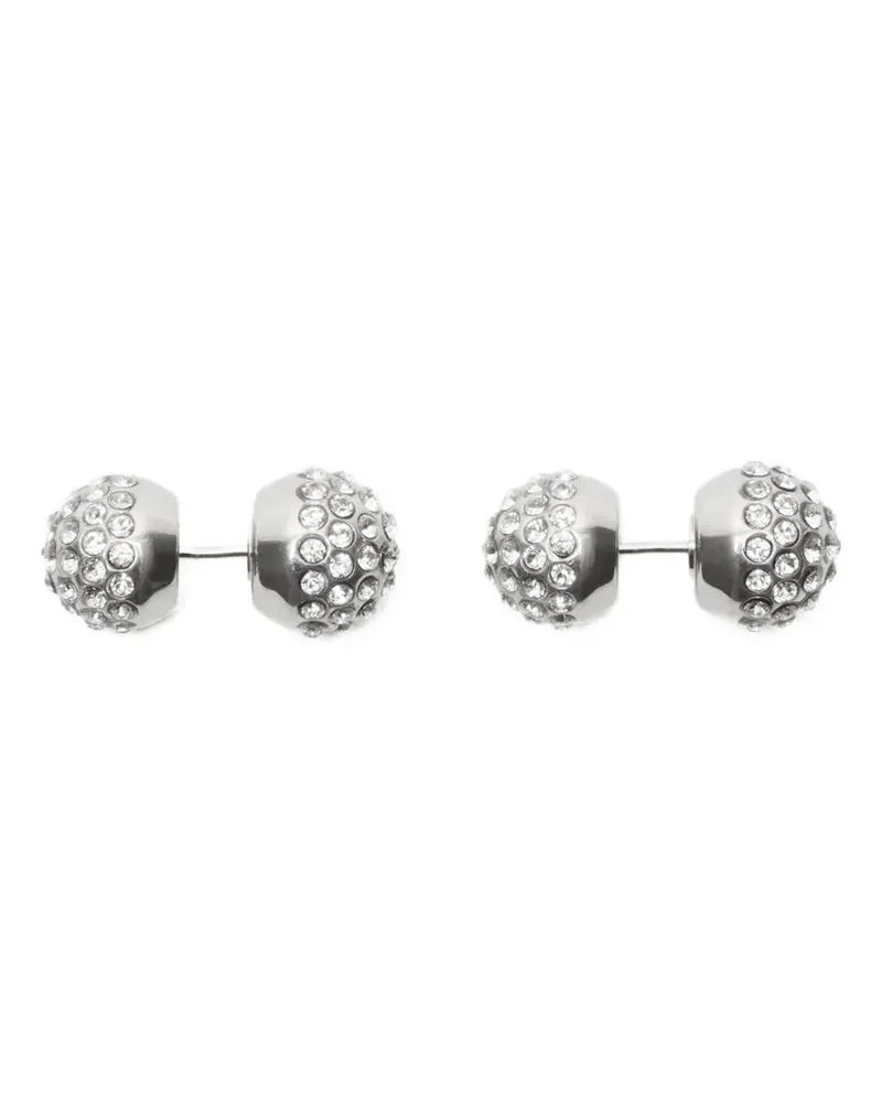 Acne Studios Ohrringe mit Kristallen - Silber Silber