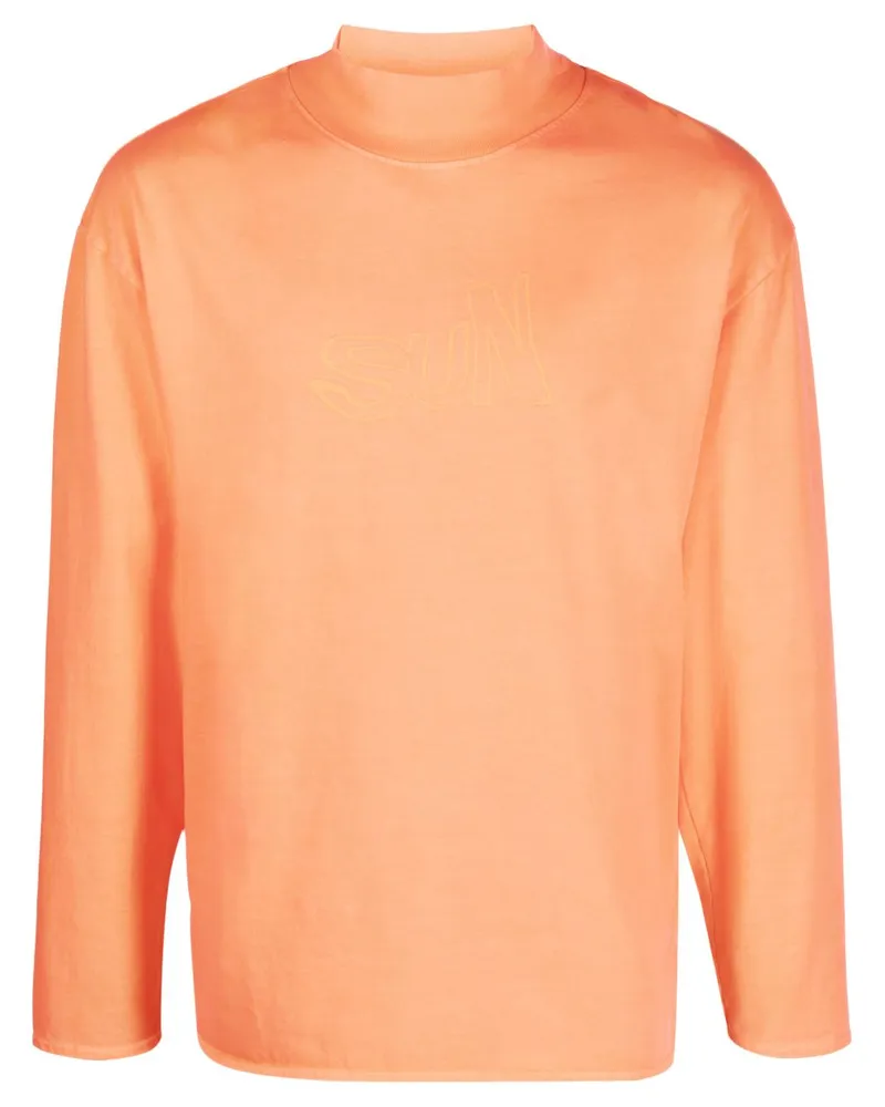 ERL Sweatshirt mit Stehkragen - Orange Orange