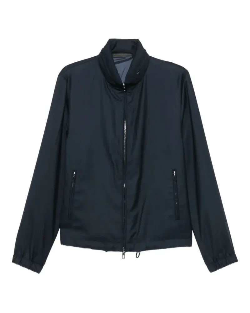 Giorgio Armani zip-up high-neck jacket - Blau Blau