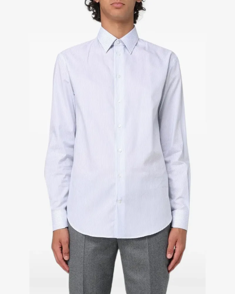 Emporio Armani striped cotton shirt - Blau Blau
