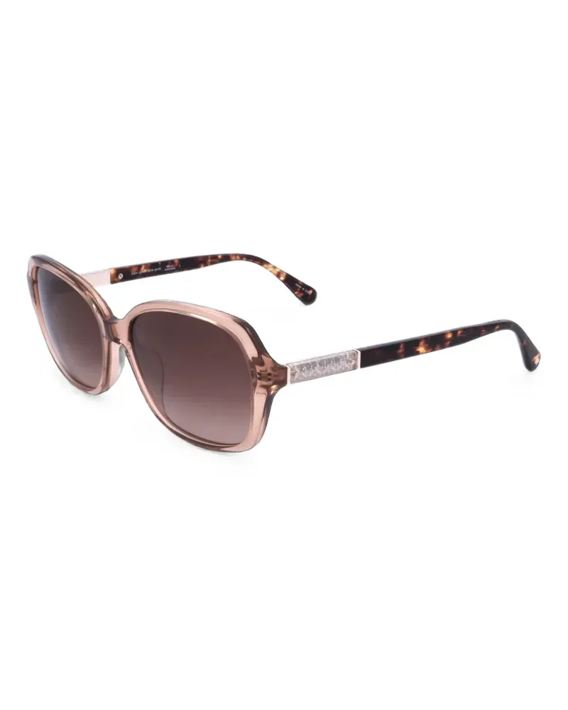 Kate Spade Eckige Yvette Sonnenbrille in Schildpattoptik - Nude Nude
