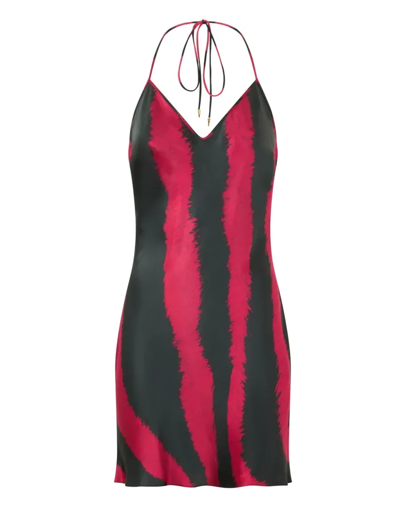 Roberto Cavalli Gestreiftes Kleid - Schwarz Schwarz