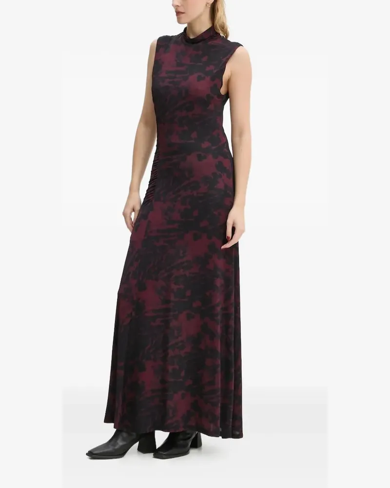 Gestuz Seidenkleid mit Stehkragen - Rot Rot