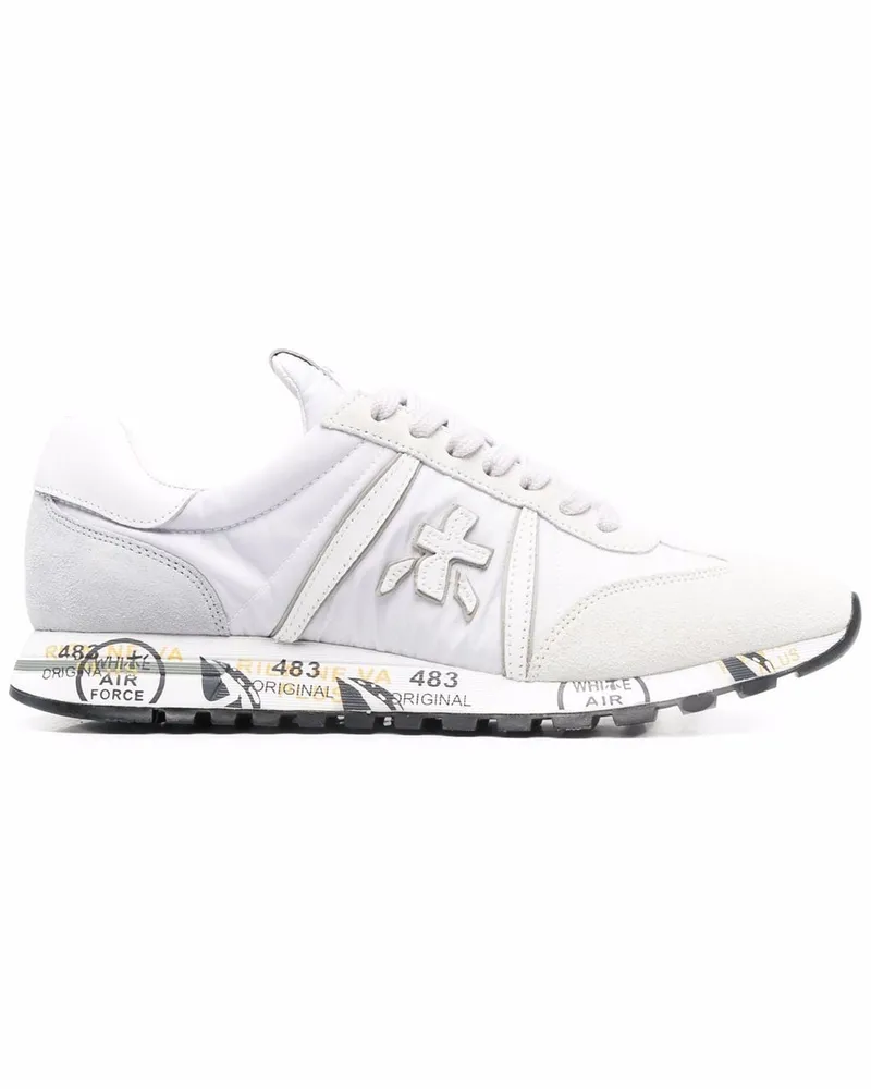 Premiata Sneakers mit Kontrasteinsätzen - Weiß Weiß