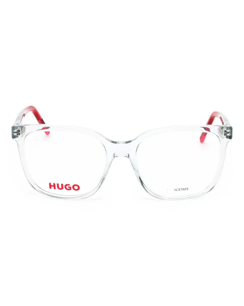 HUGO BOSS rectangle-frame glasses - Weiß Weiß