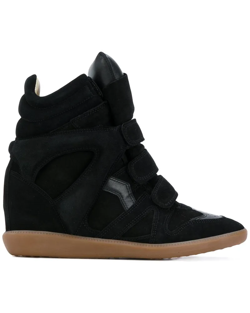 Isabel Marant Wedge-Sneakers mit Klettverschluss - Schwarz Schwarz