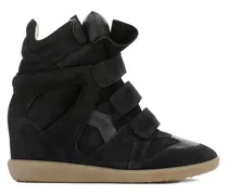 Wedge-Sneakers mit Klettverschluss - Schwarz