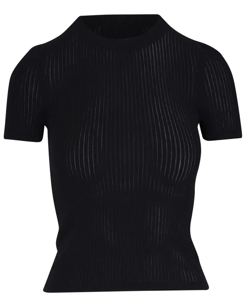 Nili Lotan Geripptes T-Shirt - Schwarz Schwarz