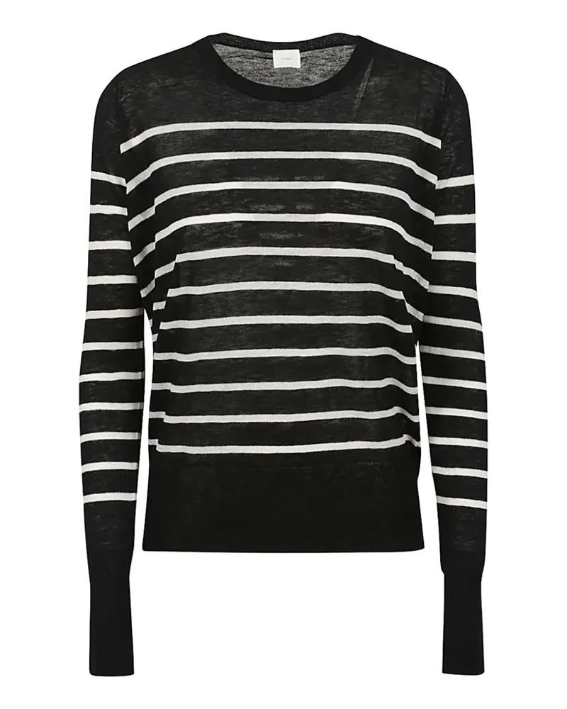 C.T.plage round-neck striped sweater - Schwarz Schwarz