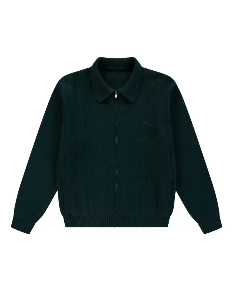 Arte Antwerp Cardigan in Colour-Line-Optik - Grün Grün