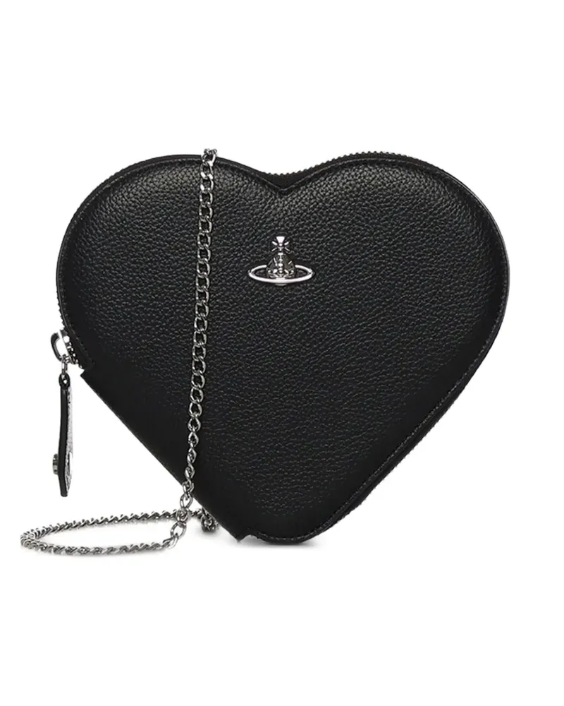 Vivienne Westwood Johanna Heart Schultertasche - Schwarz Schwarz