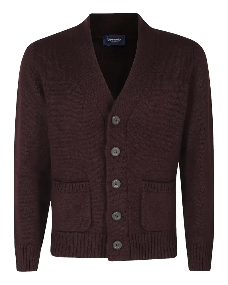 Drumohr  ribbed-trim cardigan - Braun Braun