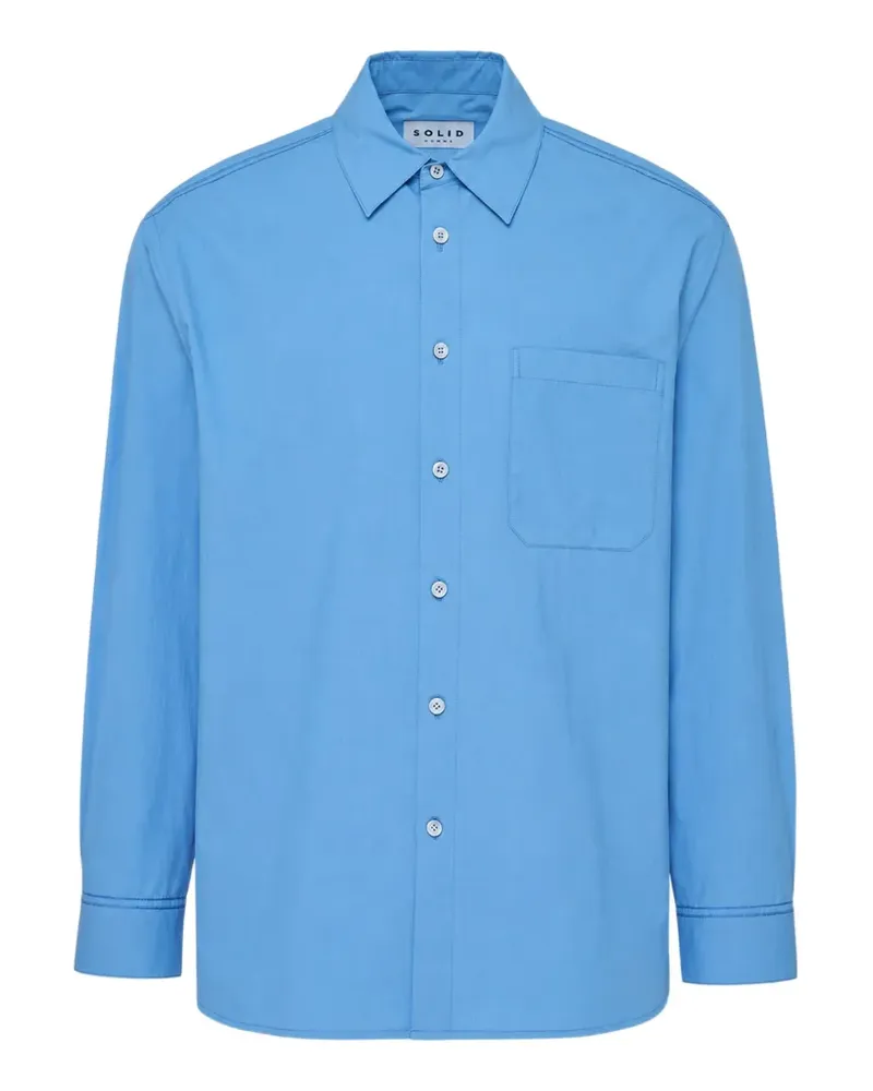 SOLID HOMME Hemd mit Brusttasche - Blau Blau