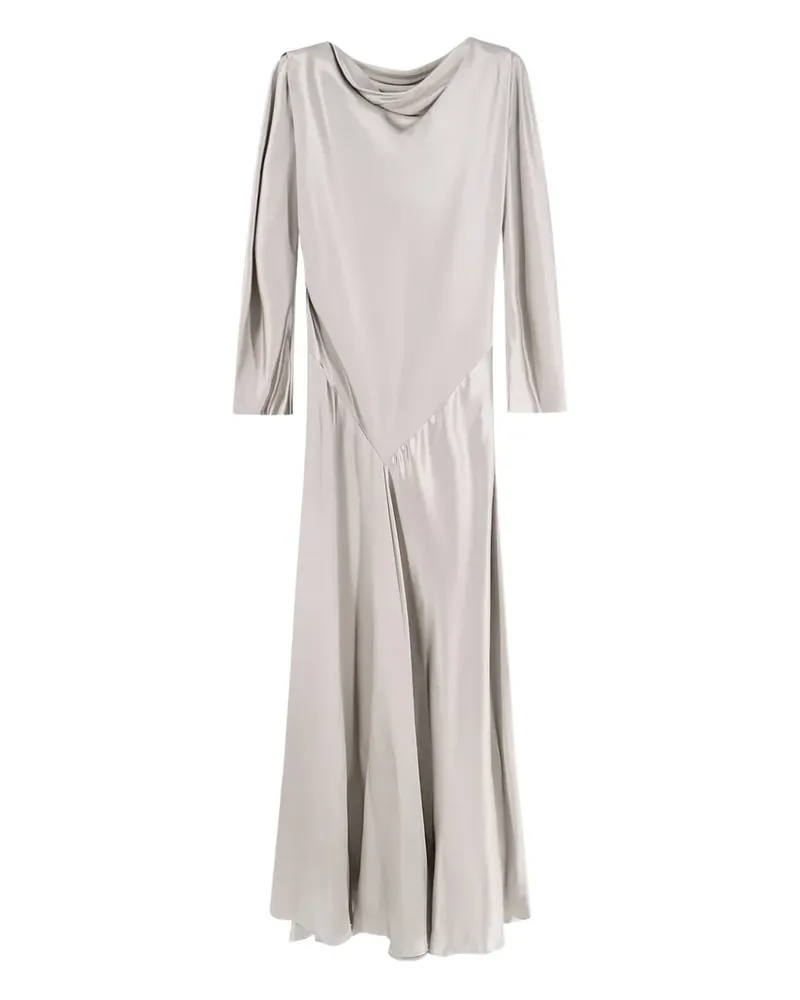 Alberta Ferretti cut-out long sleeve dress - Grau Grau