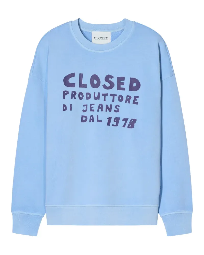 Closed relaxed crewneck - Blau Blau