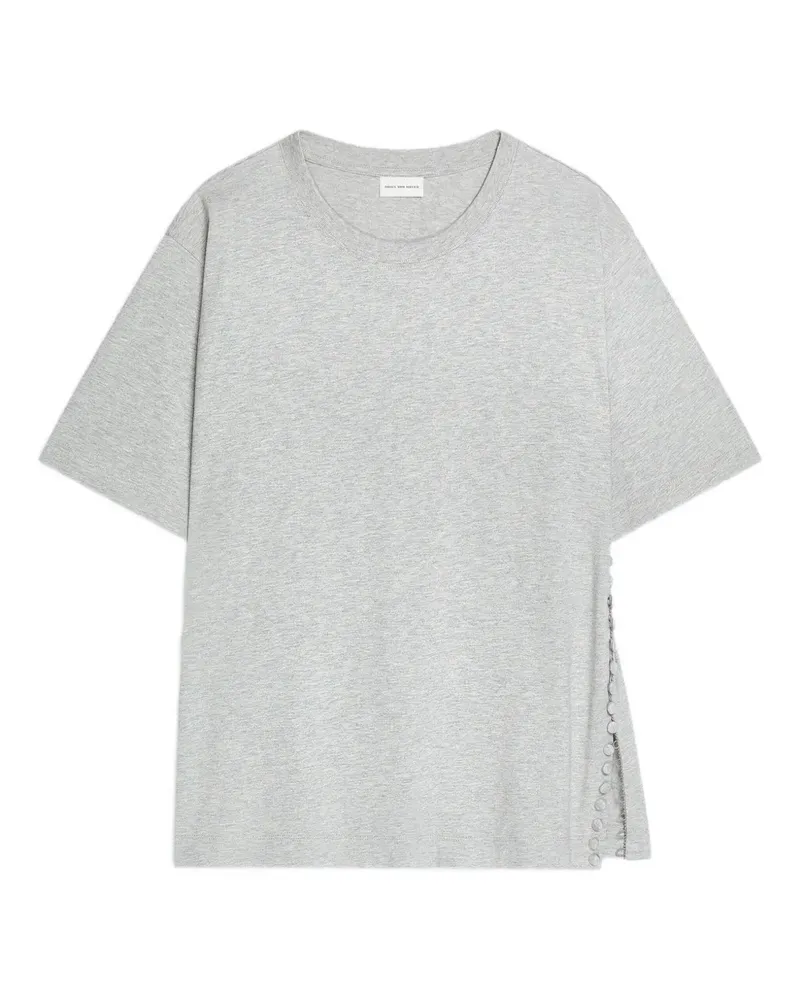 Dries van Noten T-Shirt mit Zierknöpfen - Grau Grau