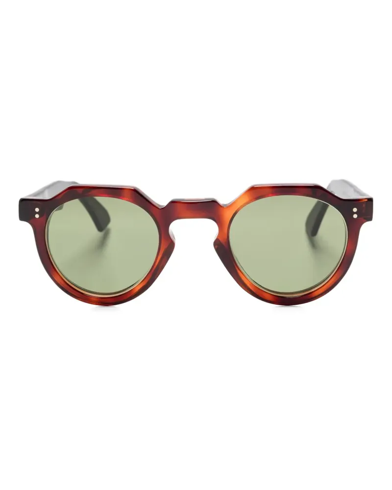 Lesca Crown Sonnenbrille mit rundem Gestell - Braun Braun