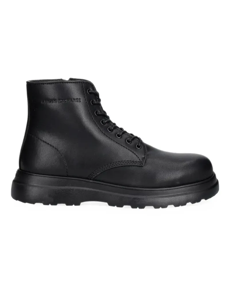 Armani Exchange lace-up ankle boots - Schwarz Schwarz