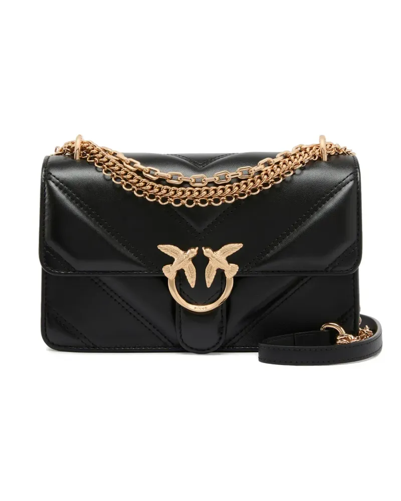 Pinko mini Love Bag One quilted shoulder bag - Schwarz Schwarz
