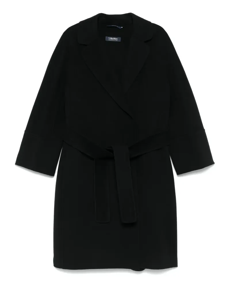 Max Mara Klassischer Wollmantel - Schwarz Schwarz