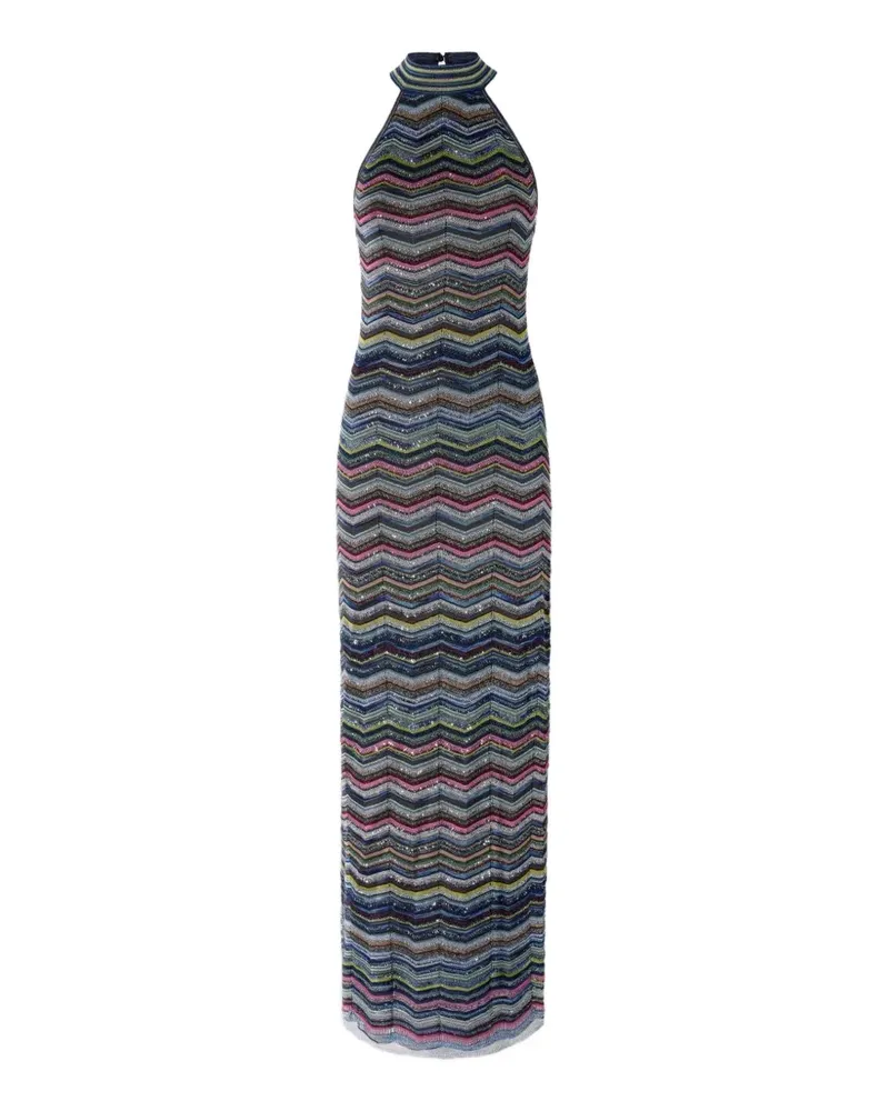 Missoni Neckholder-Kleid mit Zickzackmuster - Nude Nude