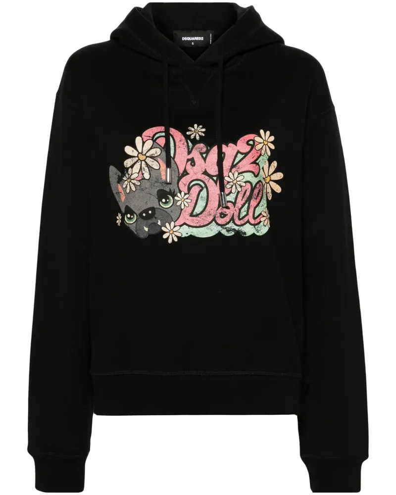 Dsquared2 Hilde Doll Hoodie - Schwarz Schwarz