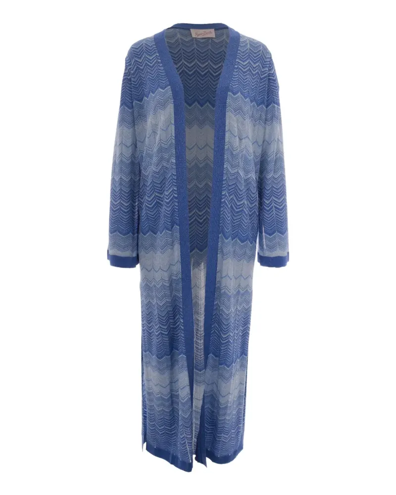 MC2 Saint Barth Tonia chevron-knit cardigan - Blau Blau