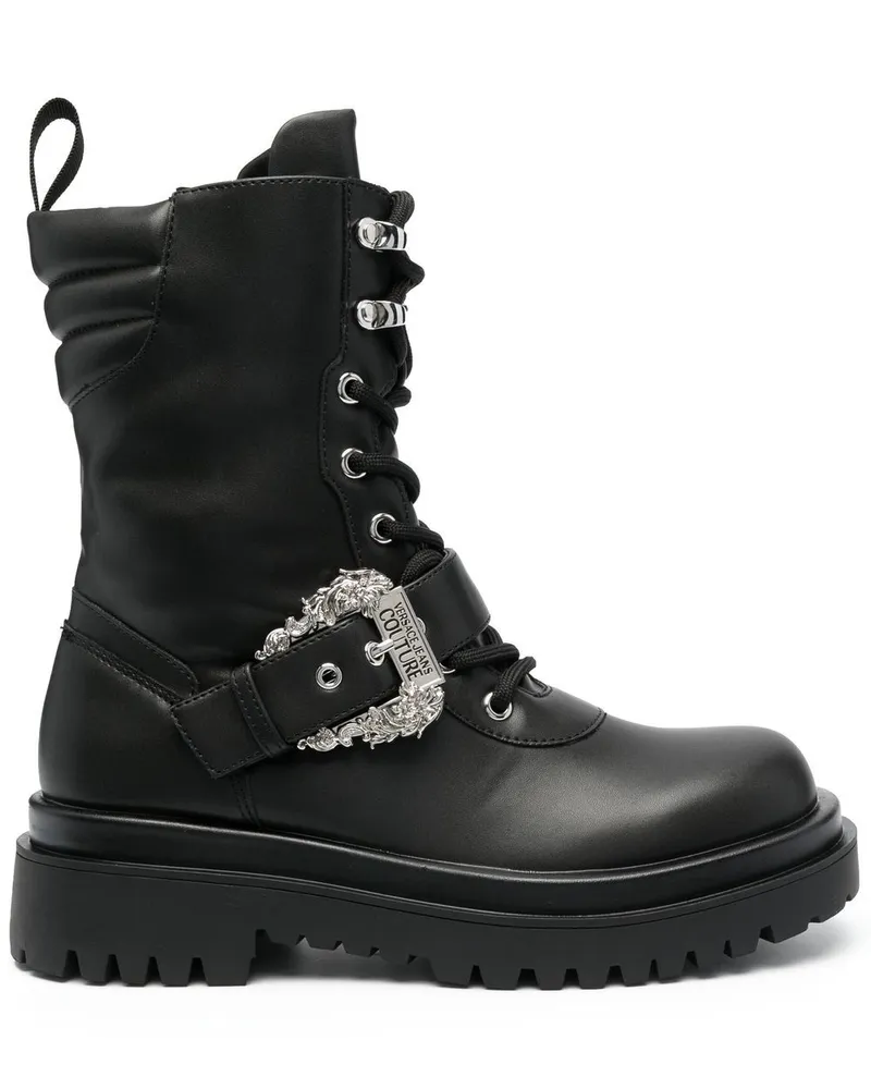 Versace Jeans Stiefel mit Schnalle Schwarz