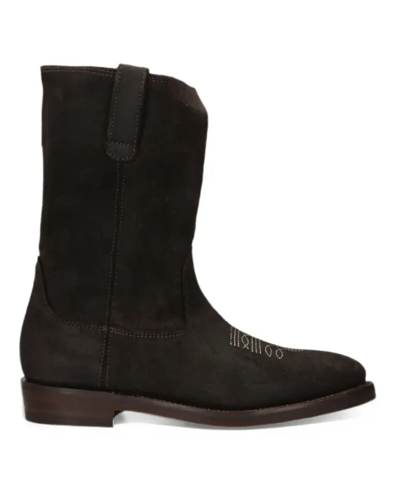 Sebago Montana embroidered suede boots - Braun Braun