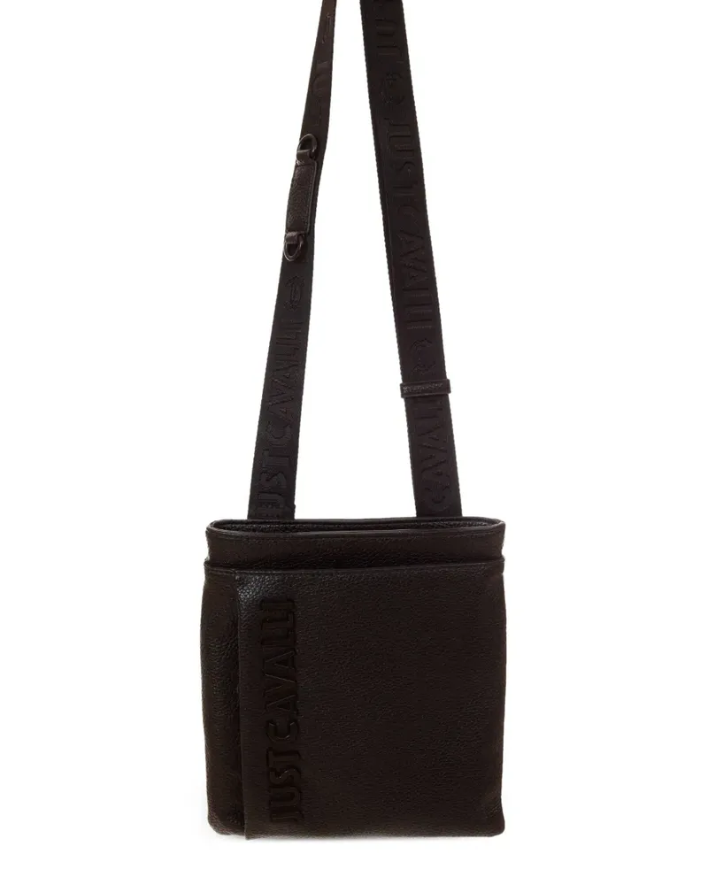 Just Cavalli Schultertasche mit Logo-Prägung - Schwarz Schwarz