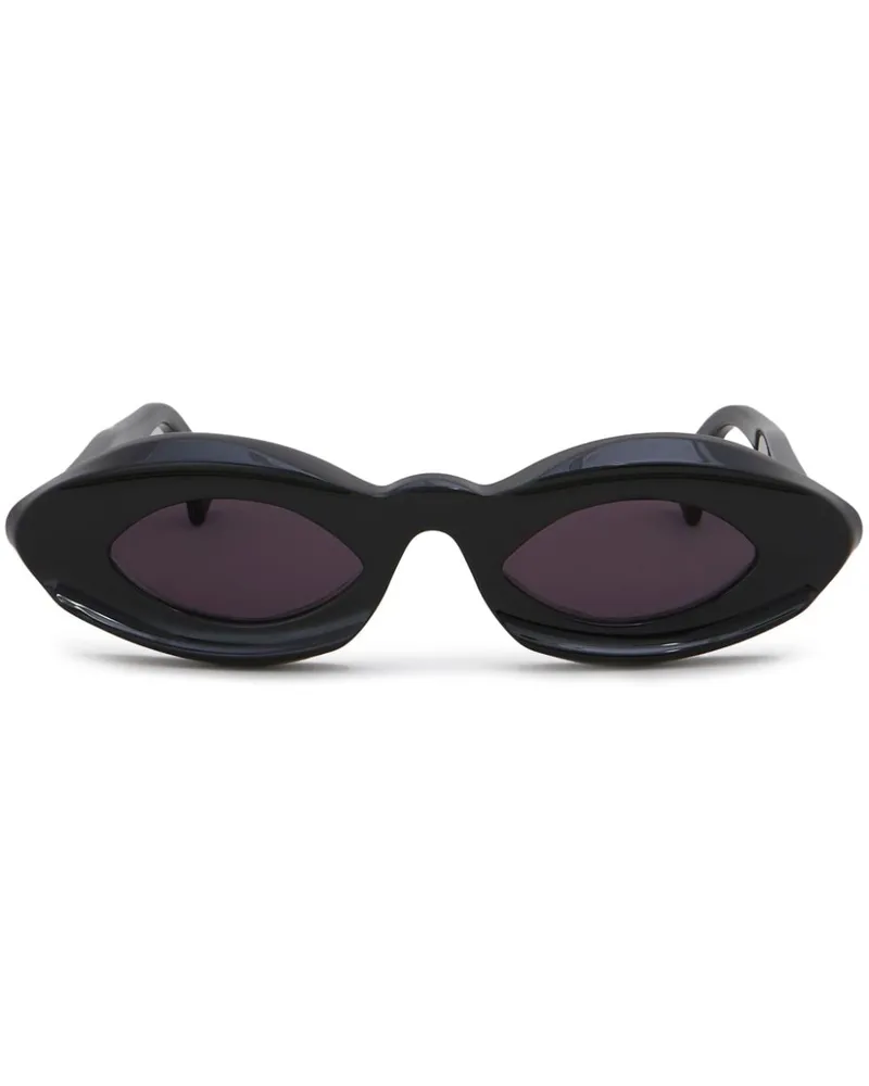 Marni Sonnenbrille mit Logo-Print - Schwarz Schwarz
