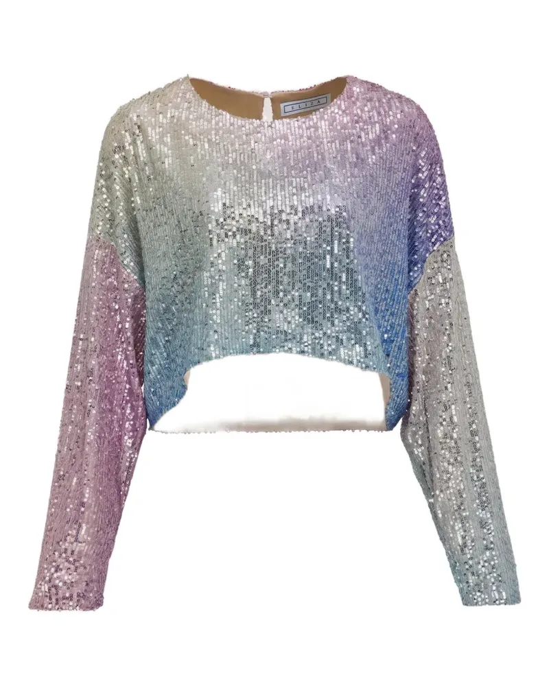 In The Mood for Love Alexandra sequin-embellished crop top - Blau Blau
