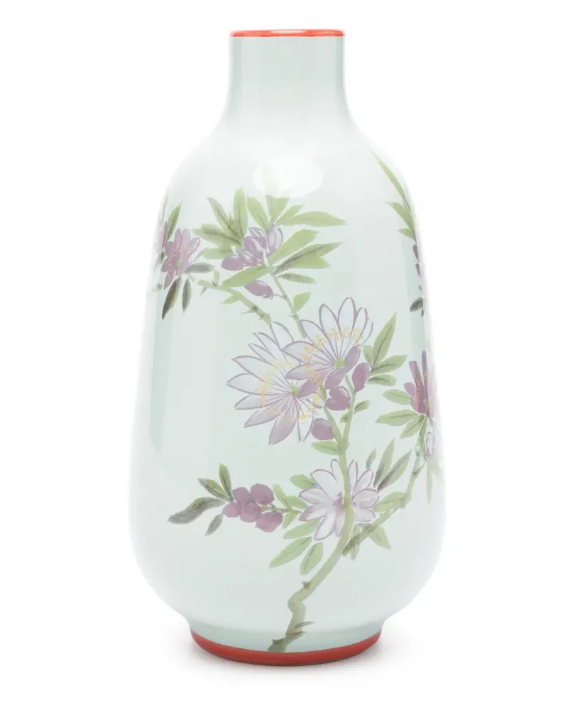 Pierre-Louis Mascia Vase mit Blumen-Print (27cm x 15cm) - Blau Blau