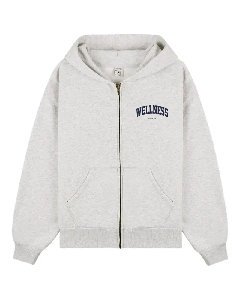 SPORTY & RICH Kapuzenjacke mit Reißverschluss - Grau Grau