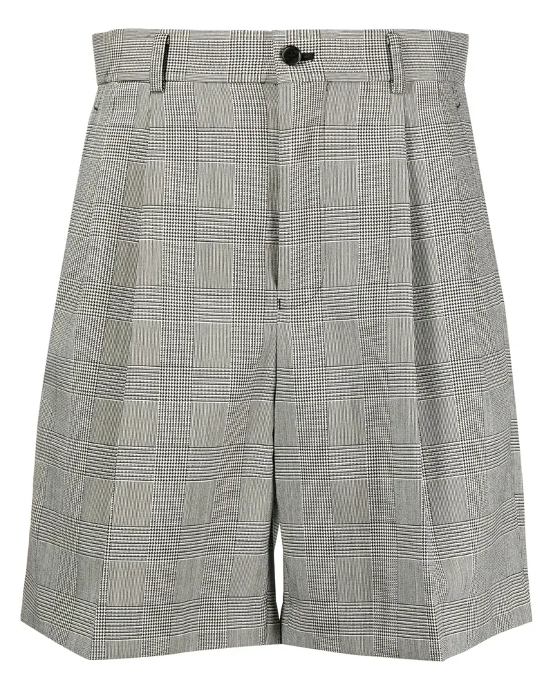Noir Kei Ninomiya Shorts mit Vichy-Karo - Schwarz Schwarz