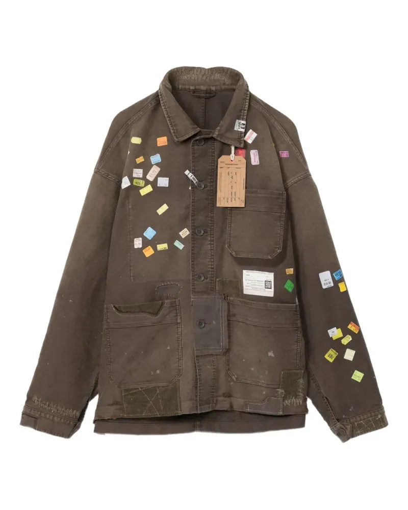 MIHARAYASUHIRO Repair Overall mit Preisschild-Aufkleber - Braun Braun