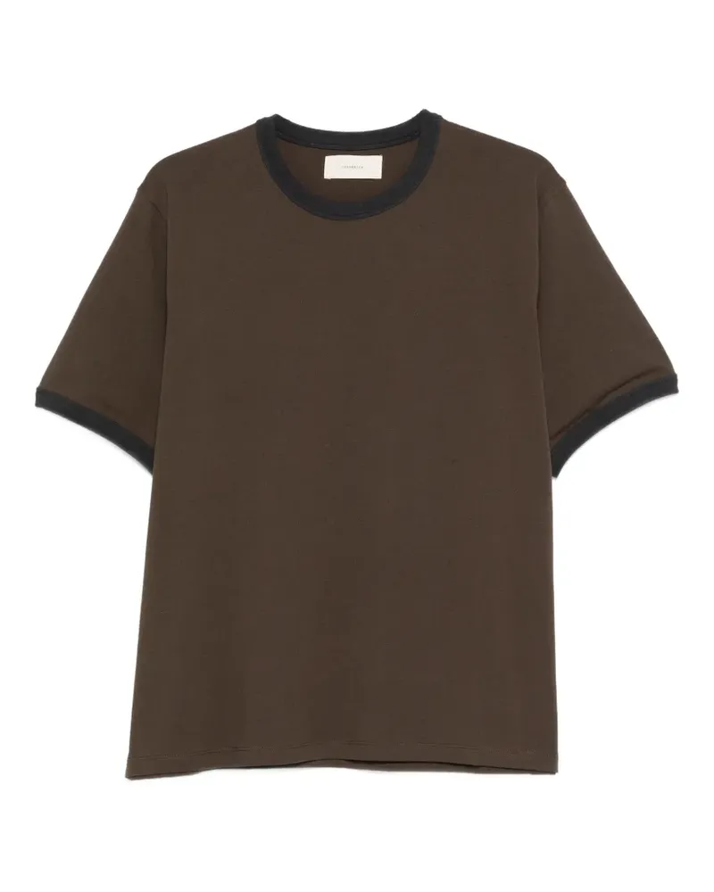 JEANERICA contrast-trim T-shirt - Braun Braun
