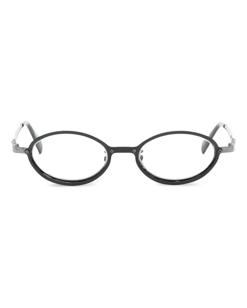 KUBORAUM Sonnenbrille mit ovalem Gestell - Schwarz Schwarz